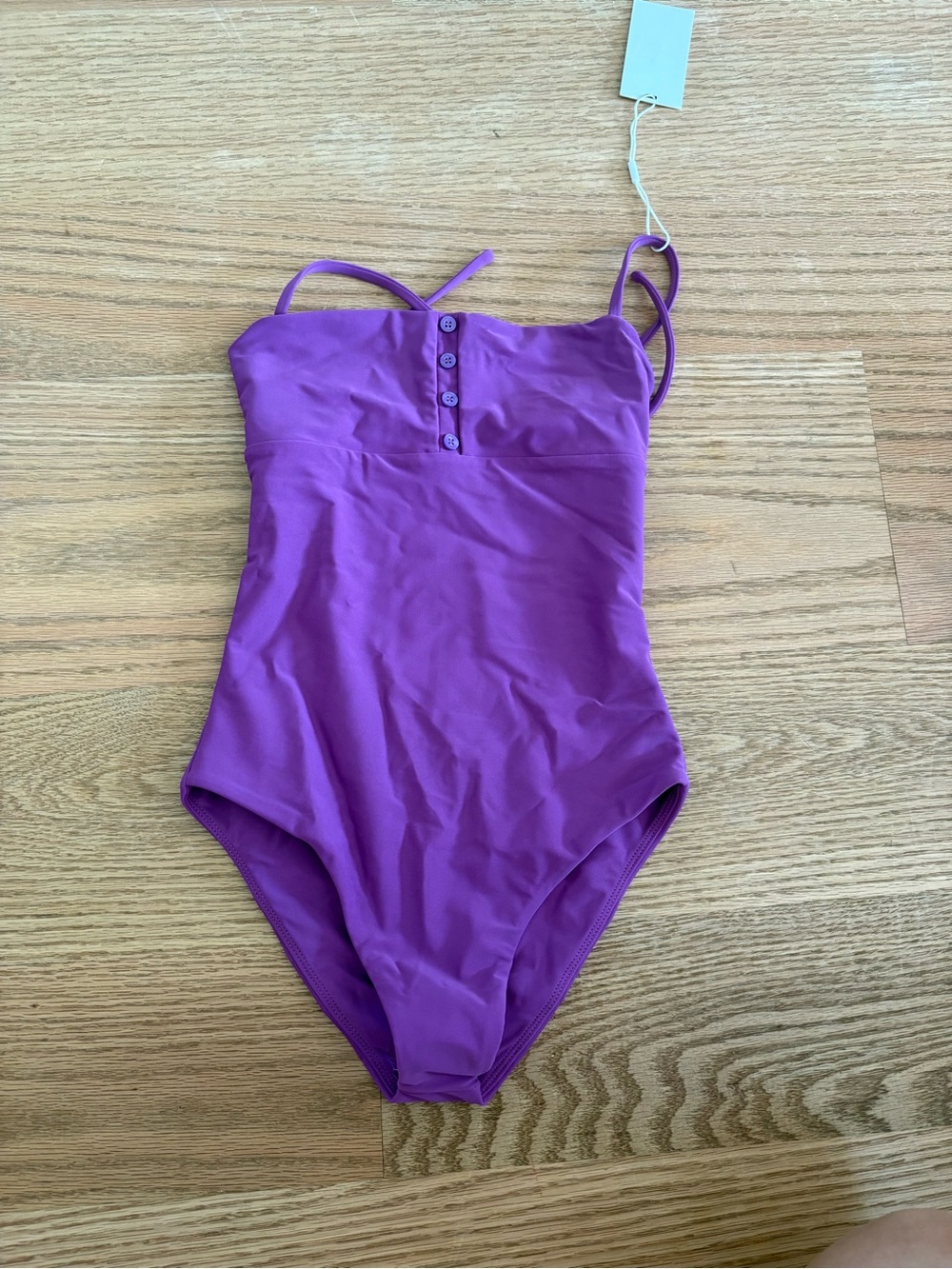 Mikoh Purple One-Piece Swimsuit with Button Front